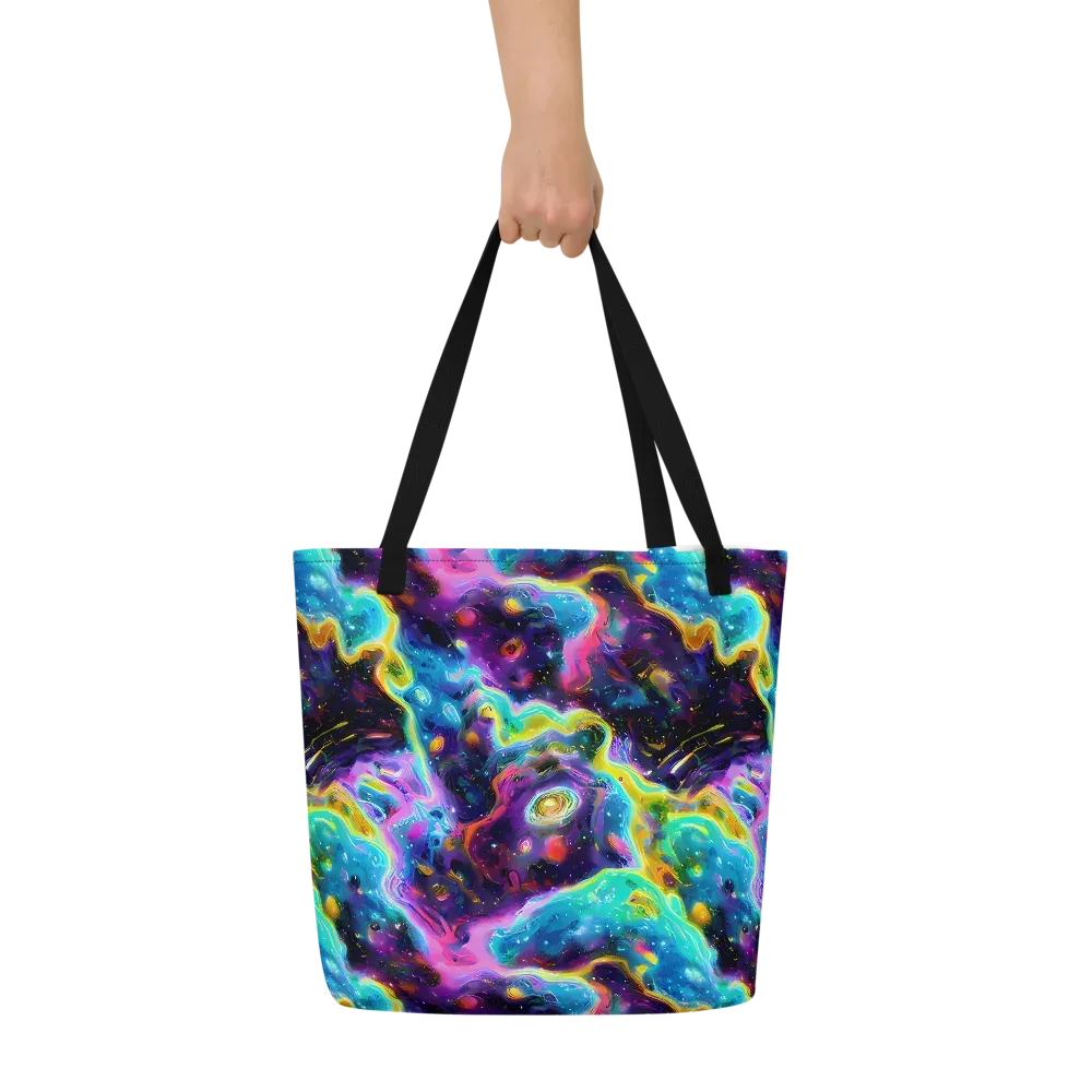 Infinite Iridescence on Large Tote Bag W/ Pocket — Front