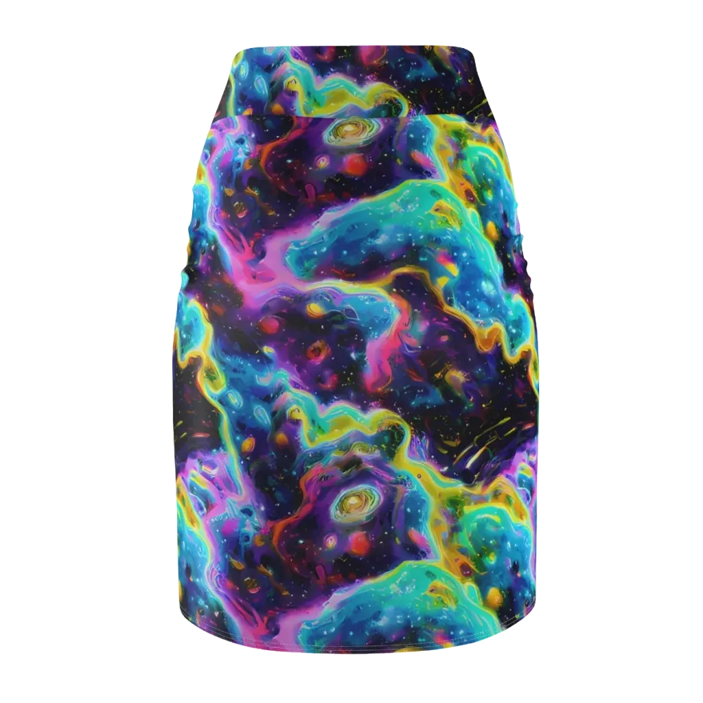 Infinite Iridescence on Pencil Skirt — Back