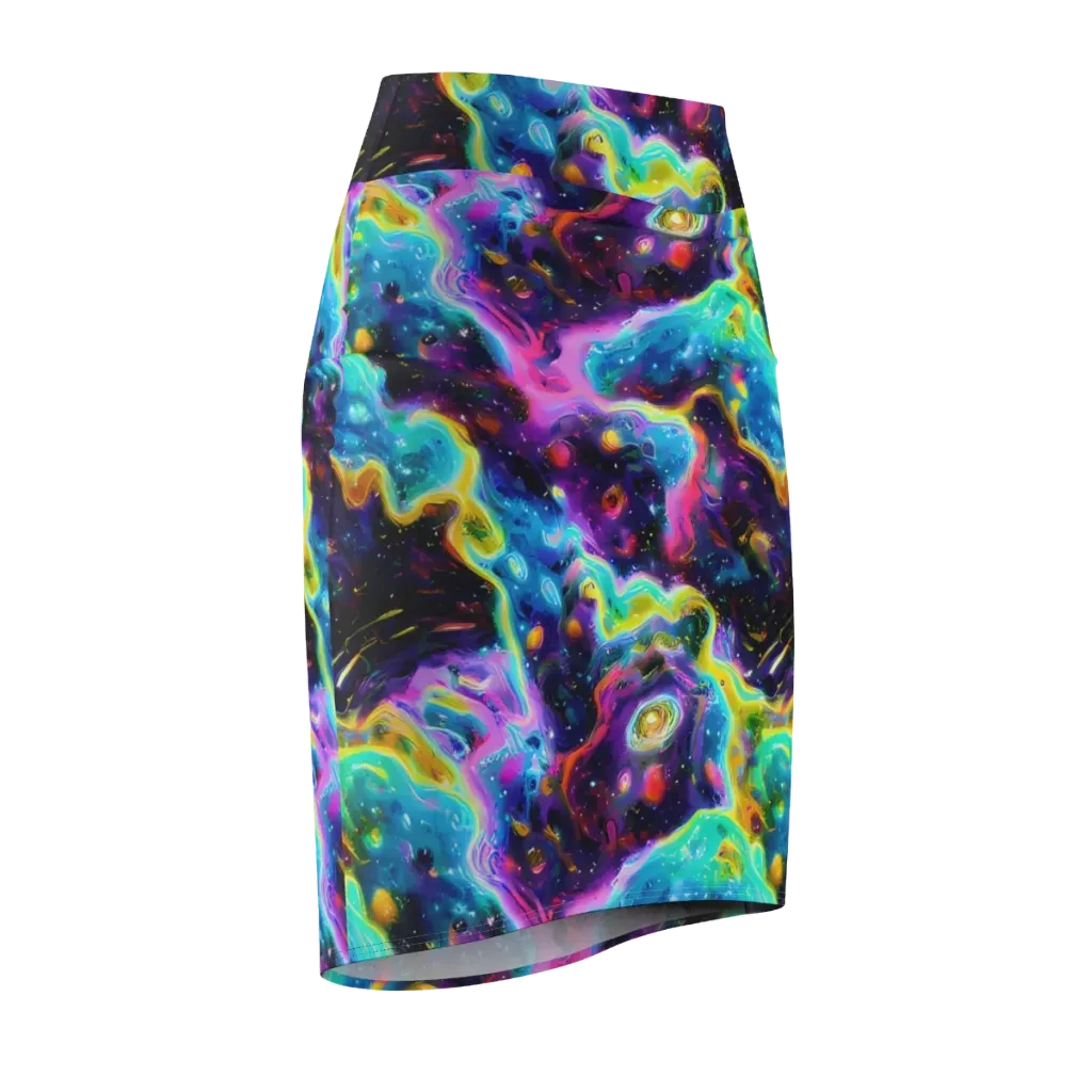 Infinite Iridescence on Pencil Skirt — Front Side