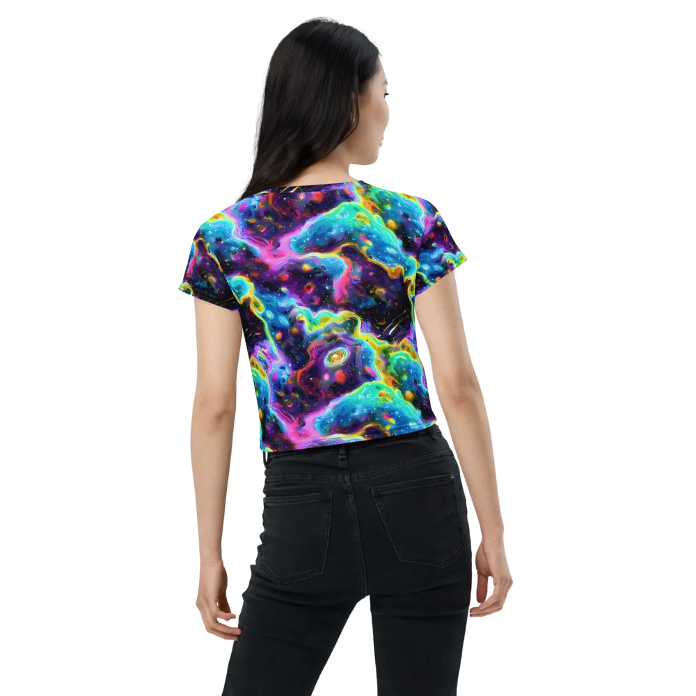 Infinite Iridescence on Crop Tee — Back