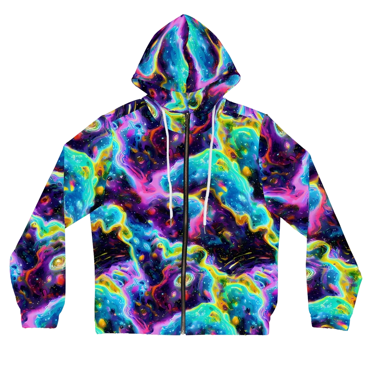 Infinite Iridescence on Women's Full-Zip Hoodie — Front