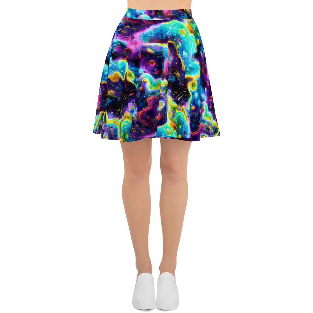 Infinite Iridescence on Skater Skirt — Front