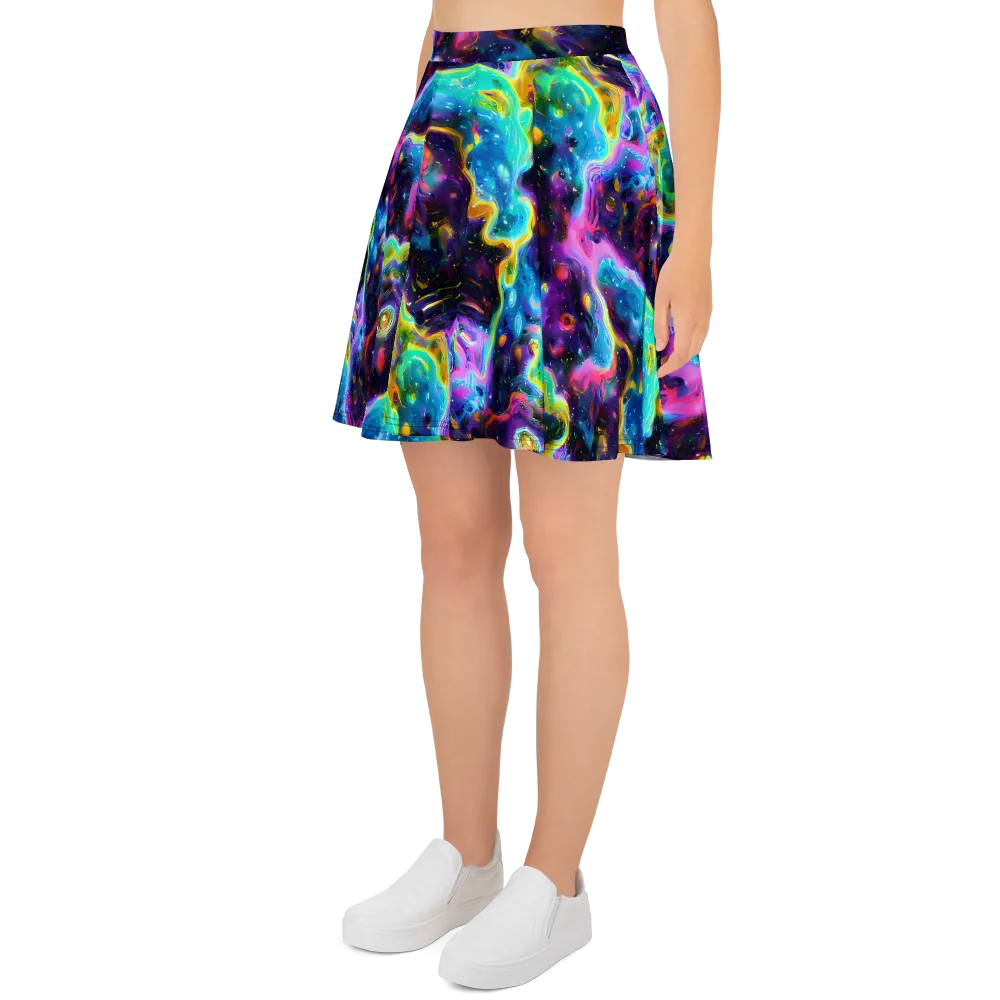 Infinite Iridescence on Skater Skirt — Left