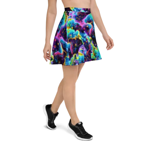 Infinite Iridescence on a Skater Skirt