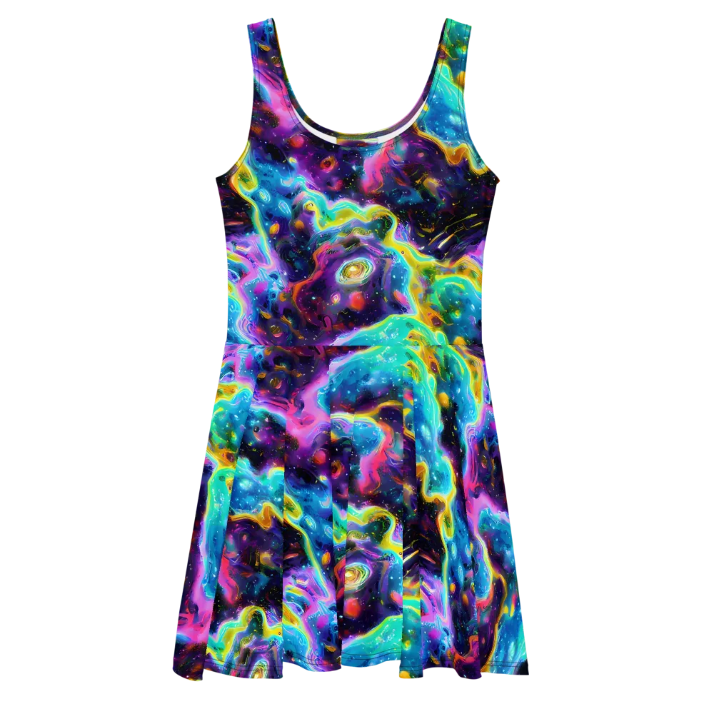 Infinite Iridescence on Skater Dress — Front