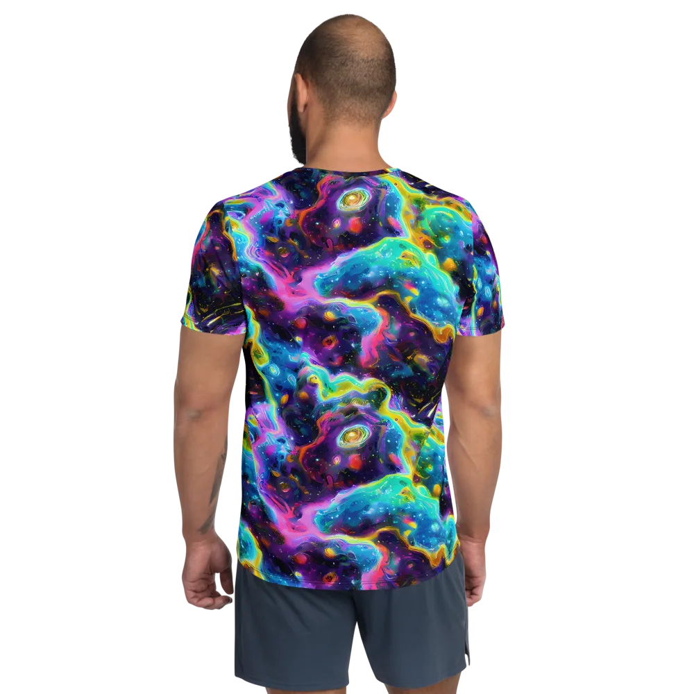 Infinite Iridescence on Men's Athletic T-Shirt — Back