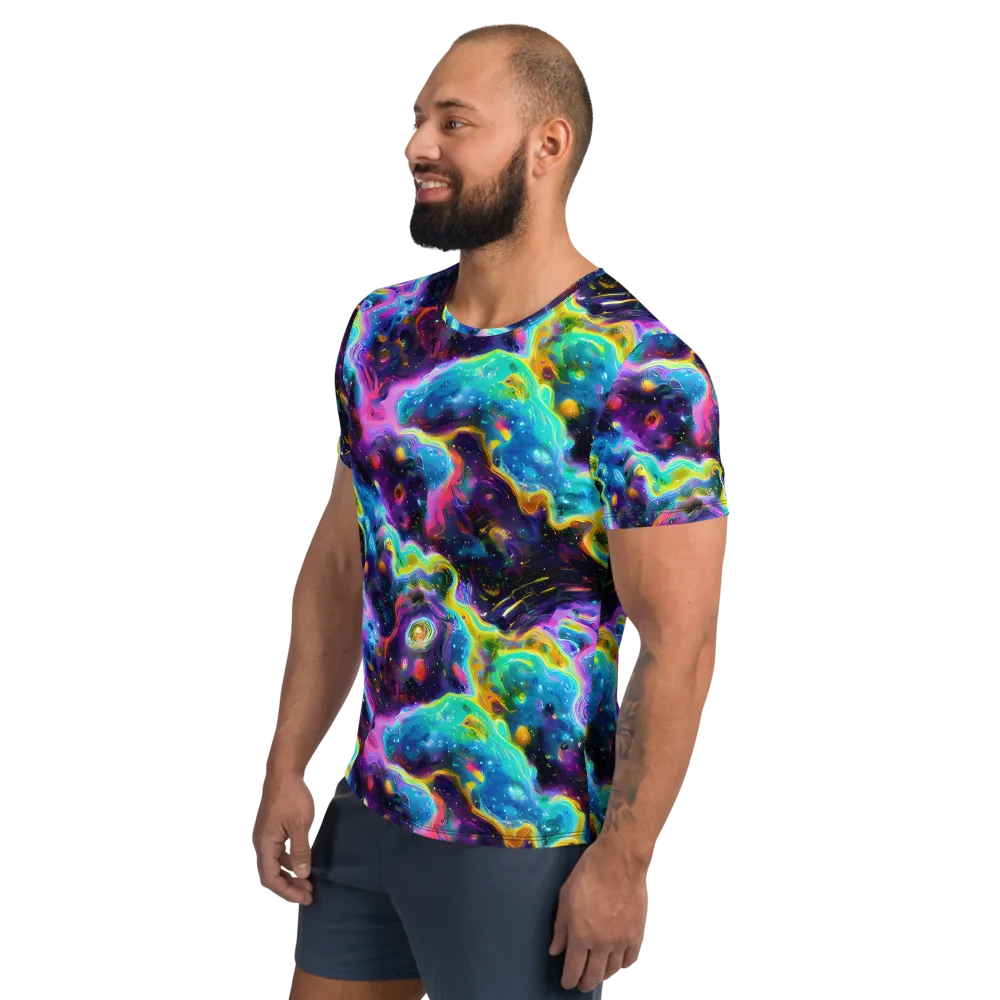 Infinite Iridescence on Men's Athletic T-Shirt — Left