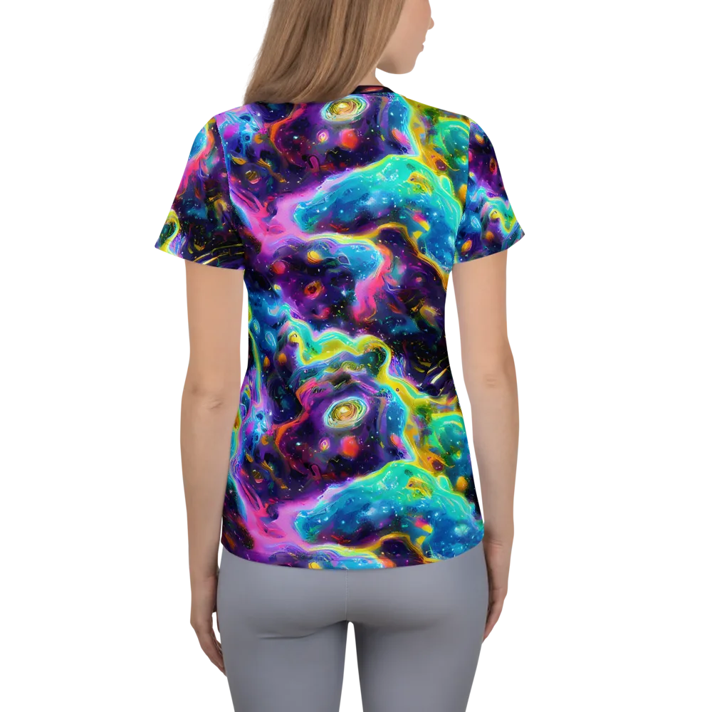 Infinite Iridescence on Women's Athletic T-Shirt — Back