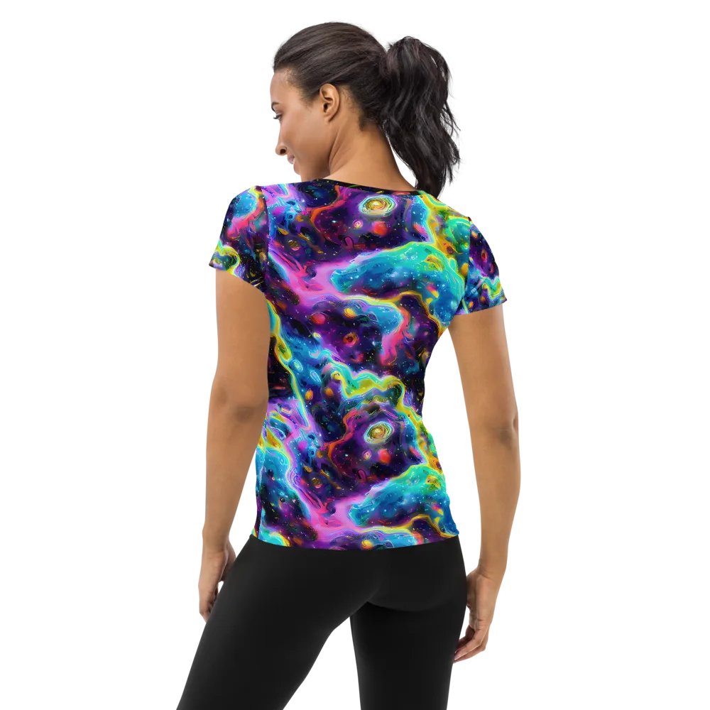 Infinite Iridescence on Women's Athletic T-Shirt — Back