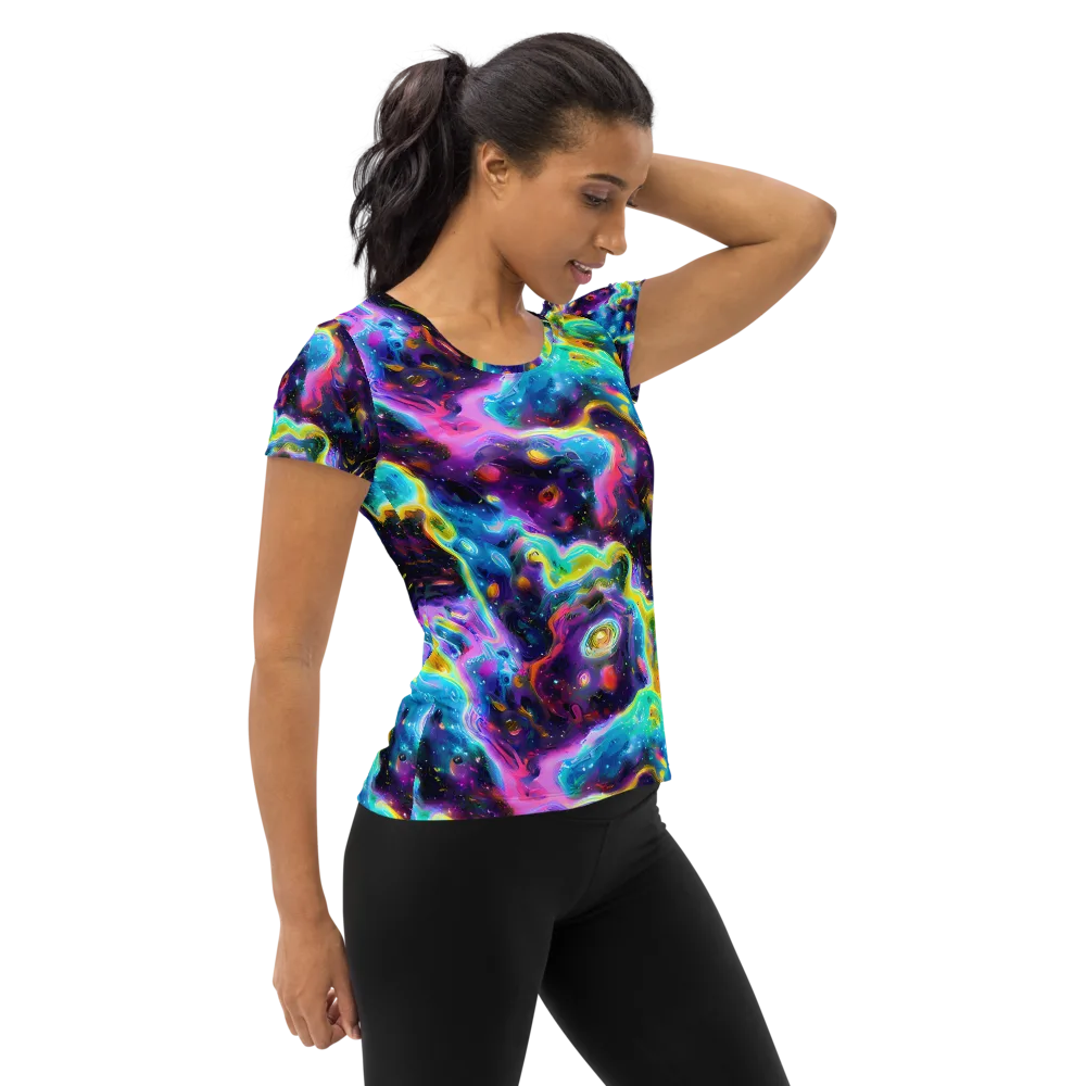 Infinite Iridescence on Women's Athletic T-Shirt — Right