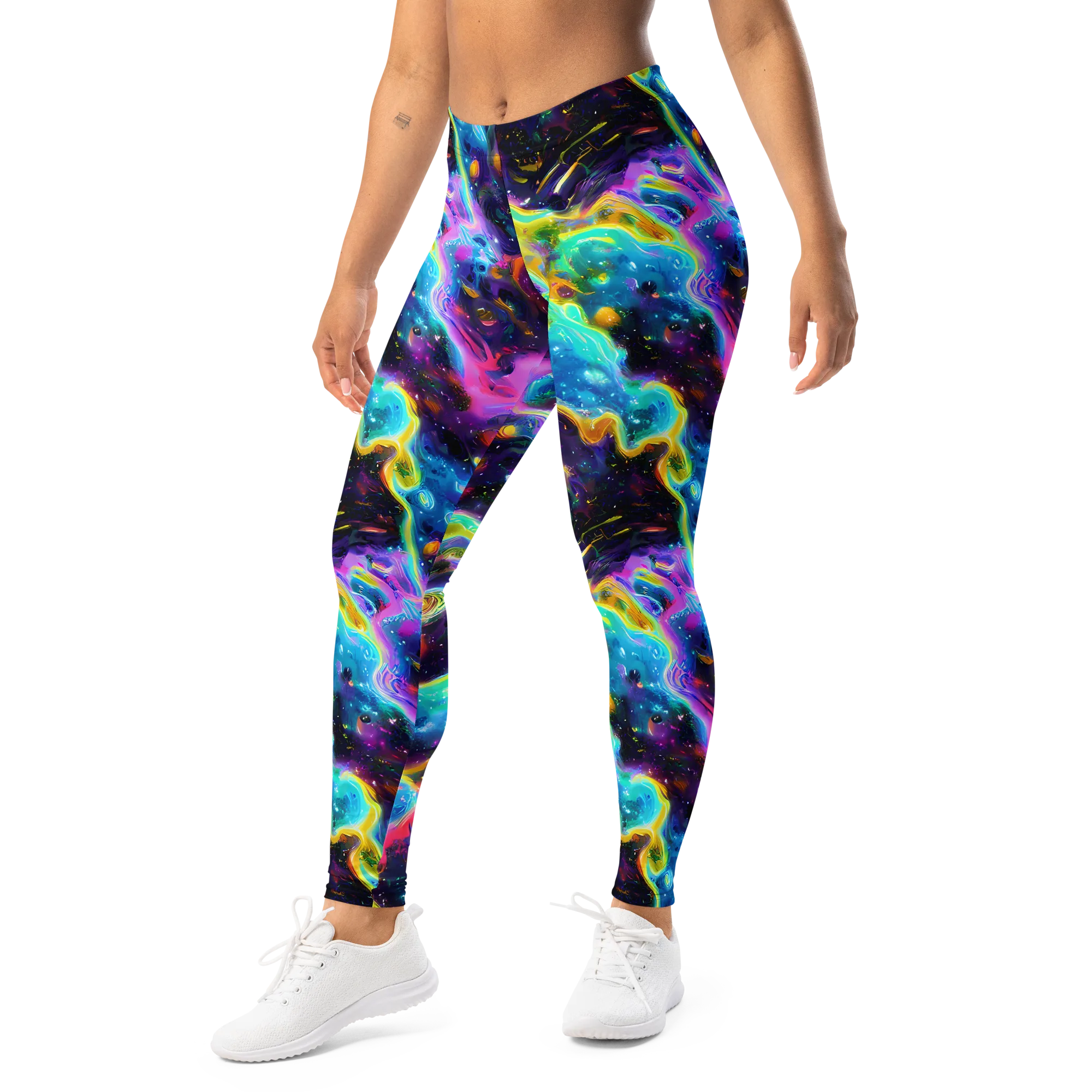 Infinite Iridescence on Leggings — Left Front