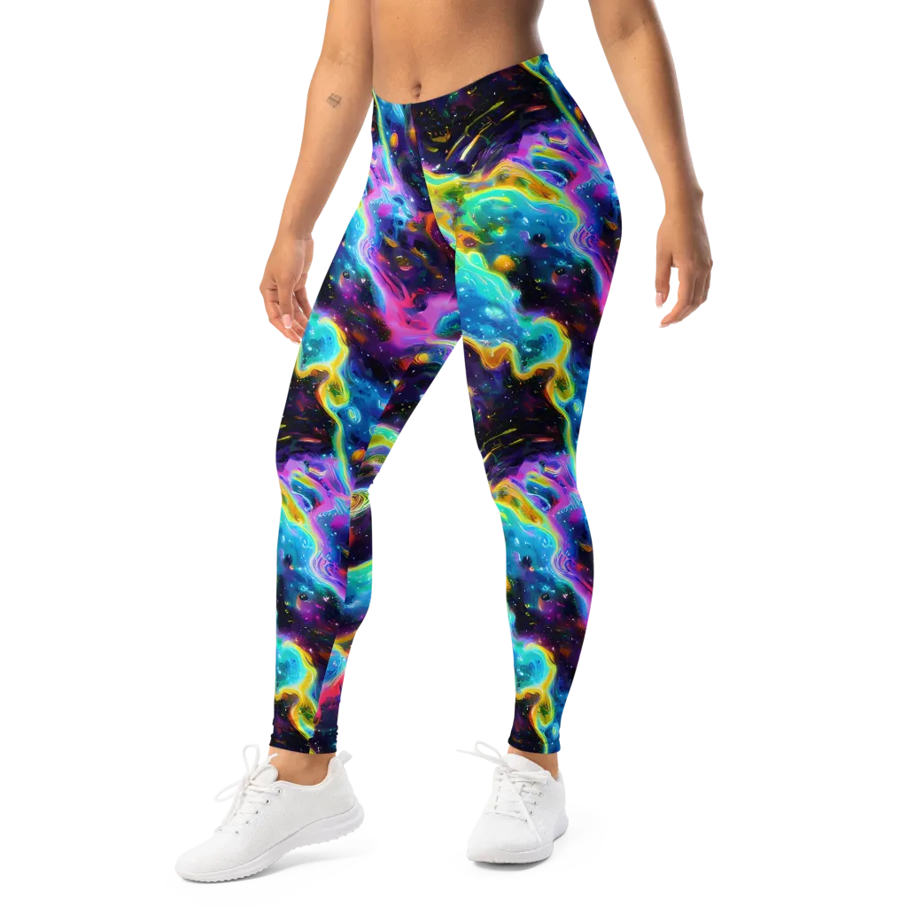 Infinite Iridescence on Leggings — Left Front