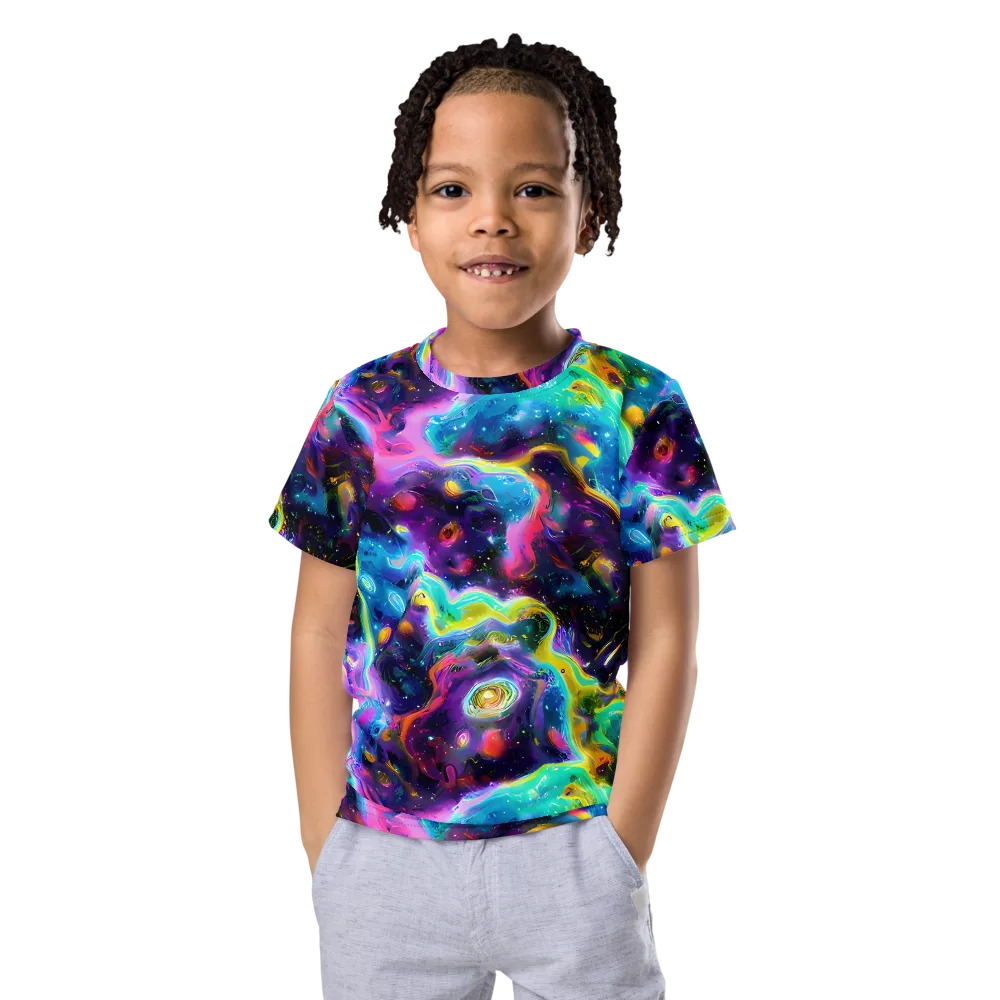 Infinite Iridescence on Kids Crew Neck T-Shirt — Front