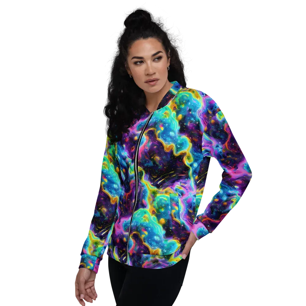 Infinite Iridescence on Bomber Jacket — Left