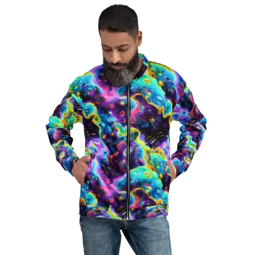 Infinite Iridescence on a Bomber Jacket