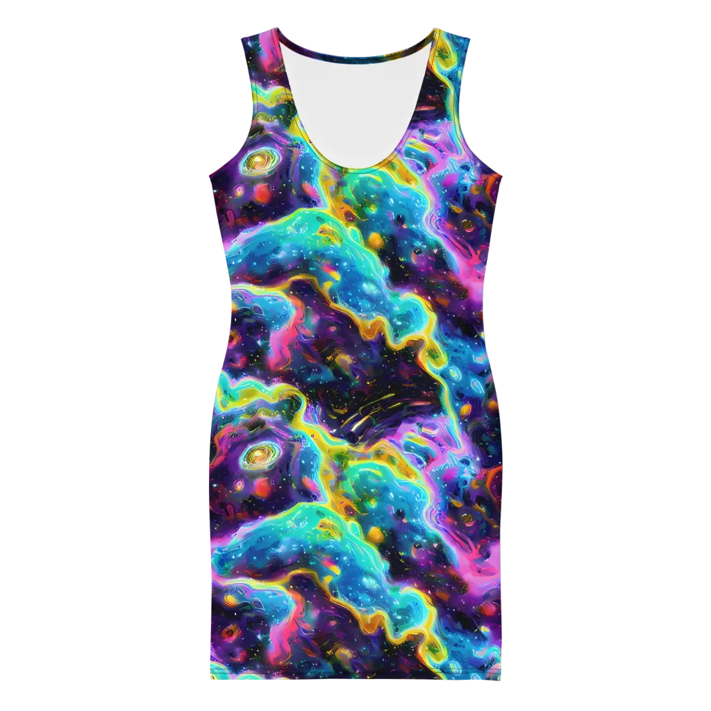 Infinite Iridescence on Bodycon Dress — Front