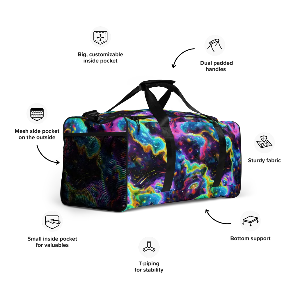 Infinite Iridescence on Duffle Bag — Right Front