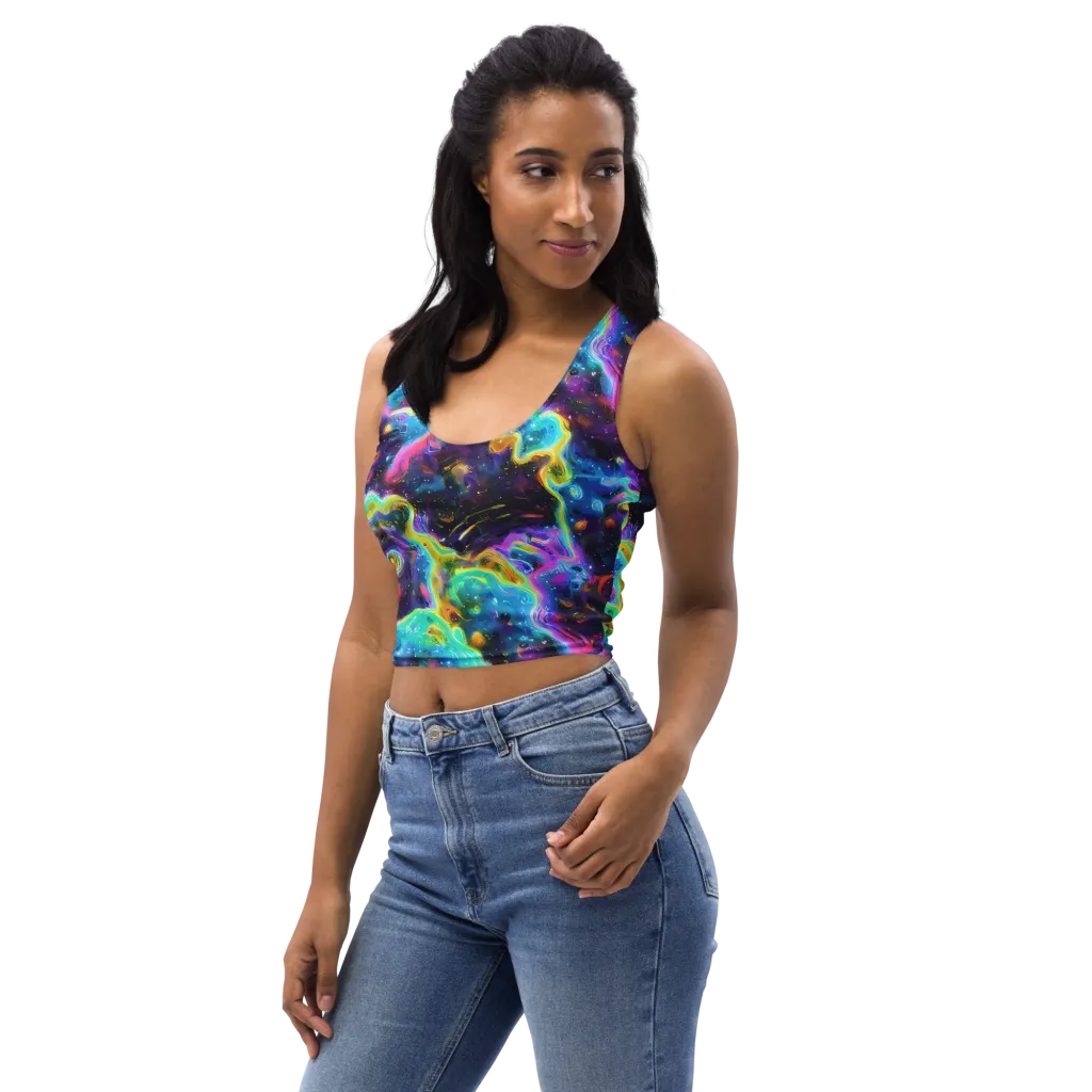 Infinite Iridescence on Crop Top — Left Front