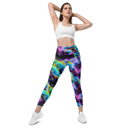 Infinite Iridescence on a Leggings with Pockets