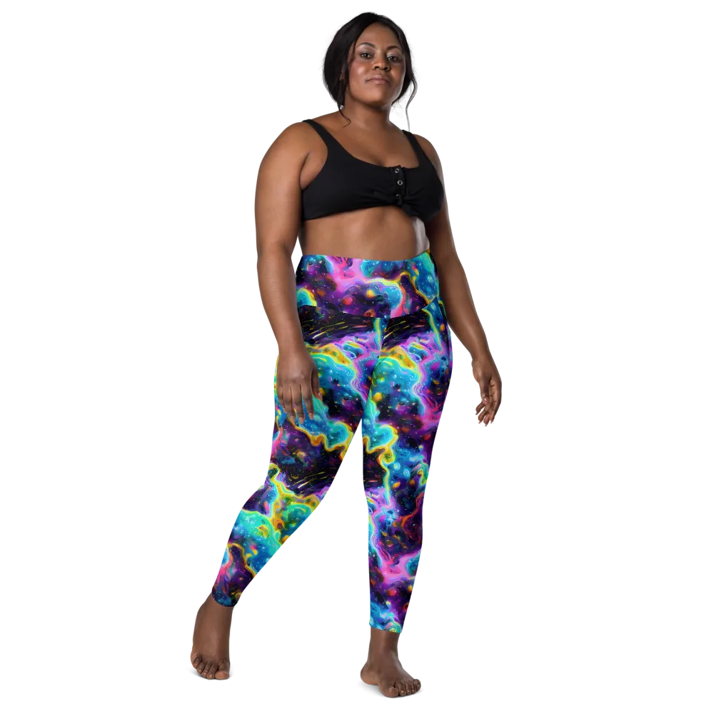 Infinite Iridescence on Leggings with Pockets — Front