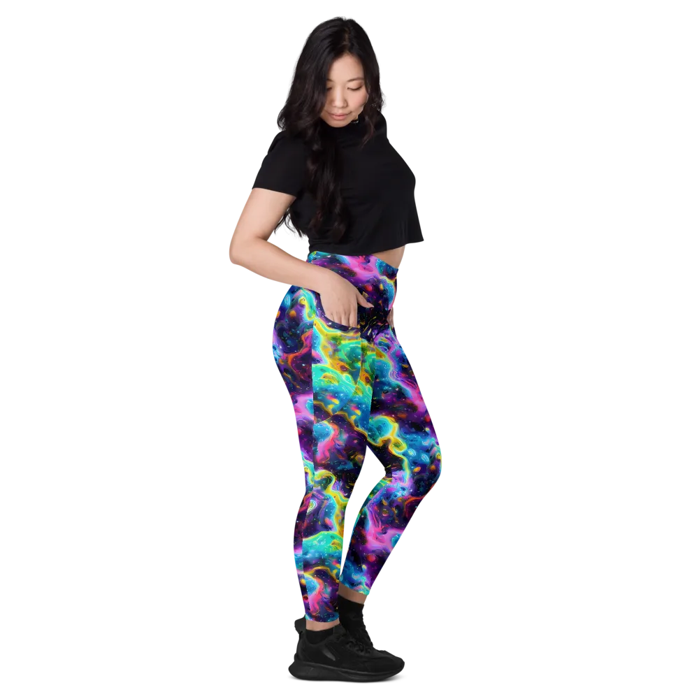 Infinite Iridescence on Leggings with Pockets — Right