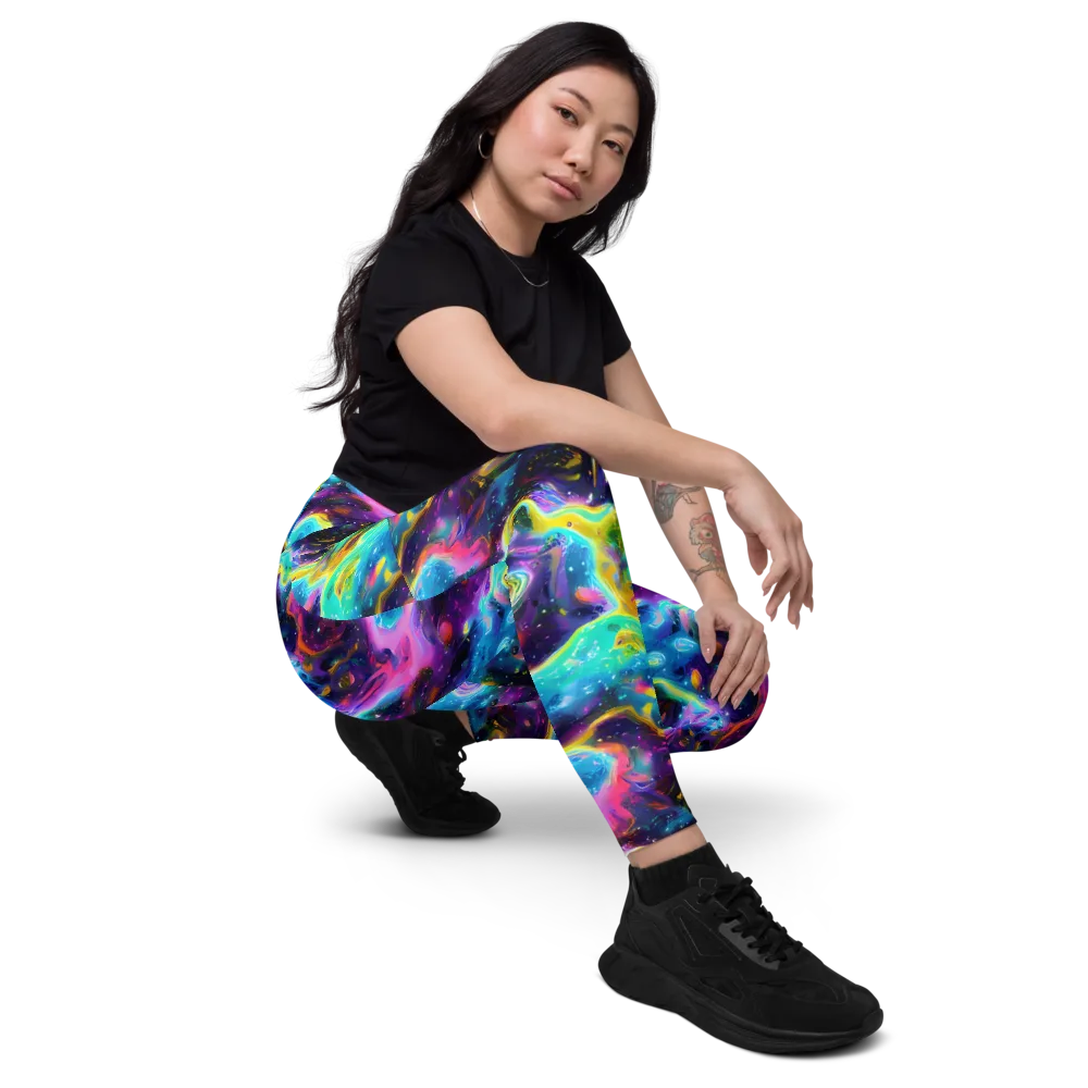 Infinite Iridescence on Leggings with Pockets — Right Front