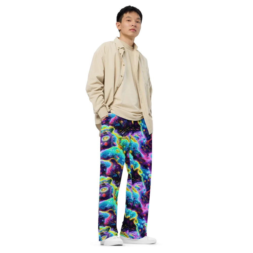 Infinite Iridescence on Wide-Leg Pants — Right Front