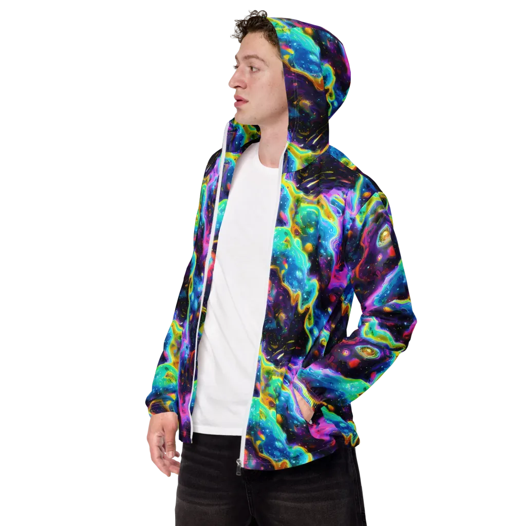 Infinite Iridescence on Men's Windbreaker — Left Front