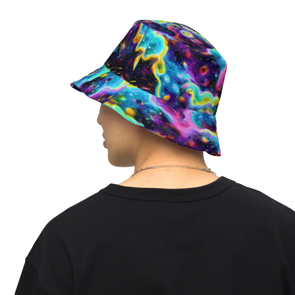 Infinite Iridescence on Reversible Bucket Hat — Back Inside