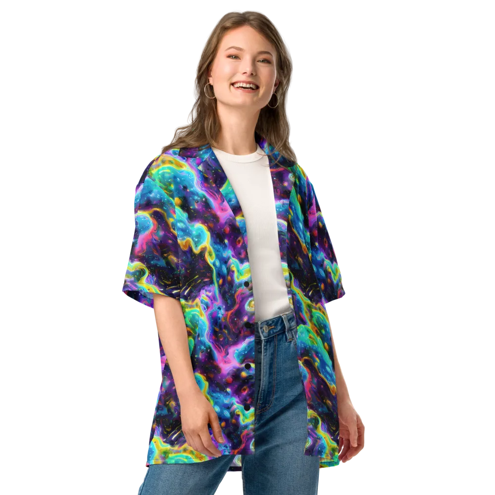 Infinite Iridescence on Button Shirt — Front
