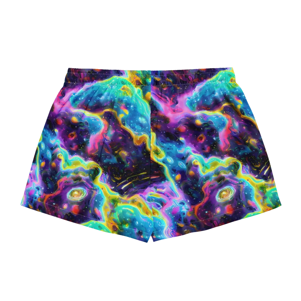 Infinite Iridescence on Women's Pajama Shorts — Back