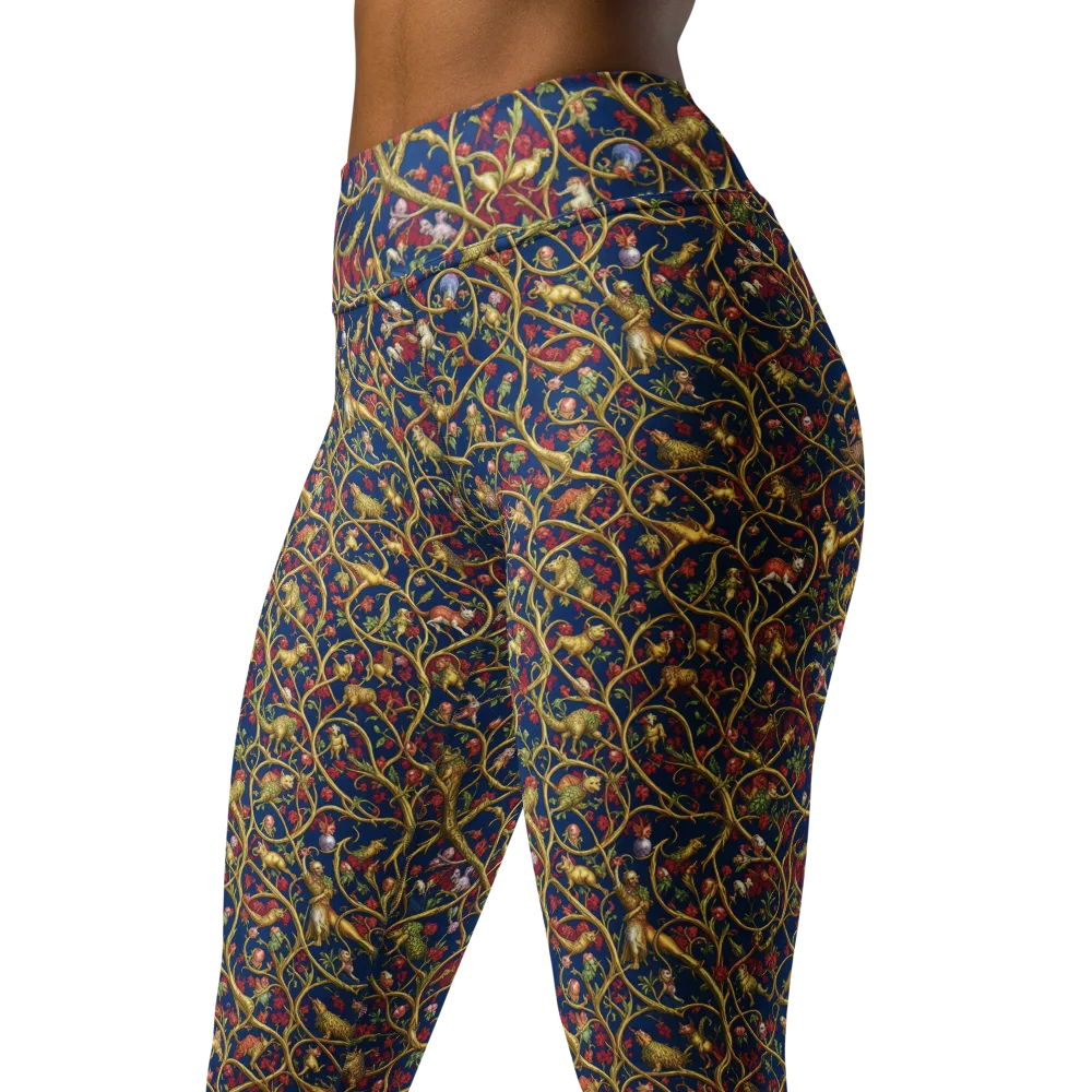 Nocturne Bestiary on Yoga Leggings — Left Front
