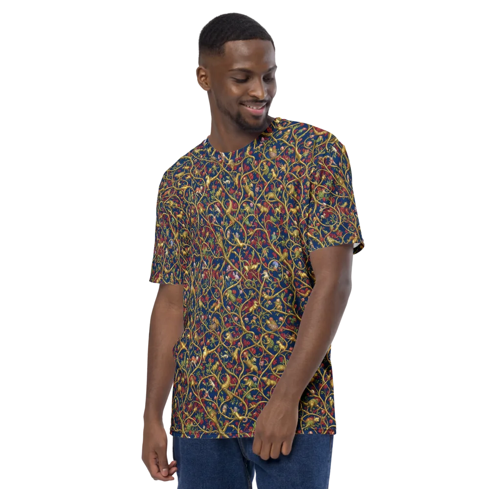 Nocturne Bestiary on Men's Crew Neck T-Shirt — Left