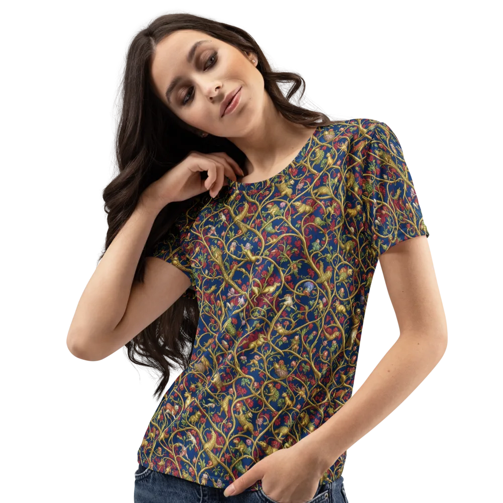 Nocturne Bestiary on Women's Crew Neck T-Shirt — Left Front
