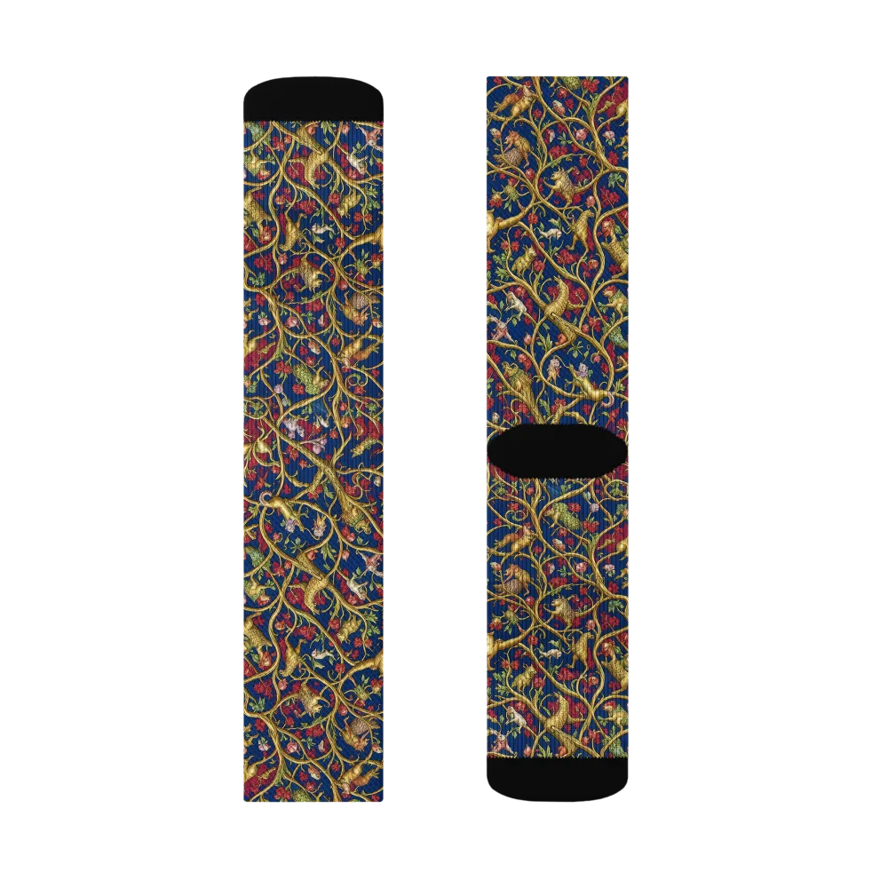 Nocturne Bestiary on Socks — Left Sock
