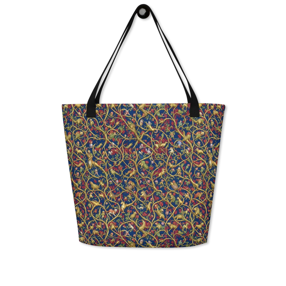 Nocturne Bestiary on Large Tote Bag W/ Pocket — Front