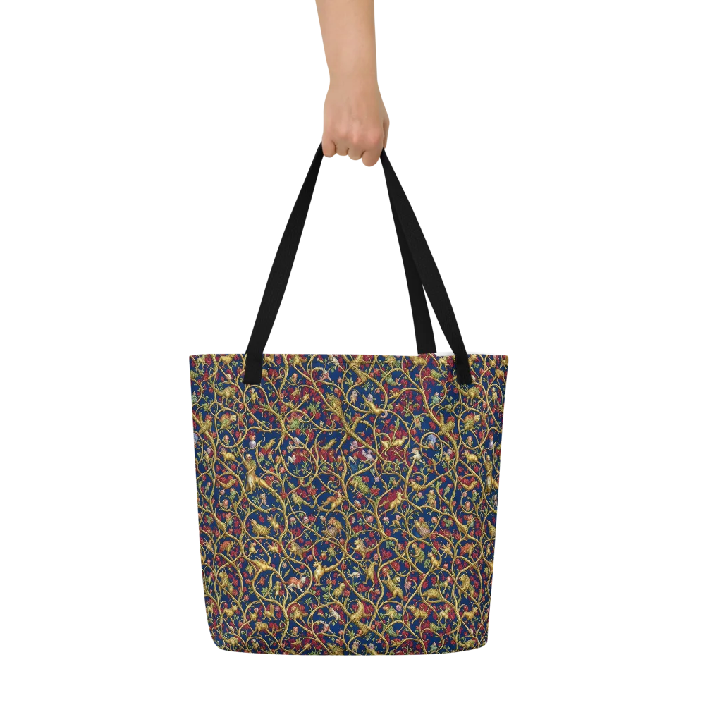 Nocturne Bestiary on Large Tote Bag W/ Pocket — Front