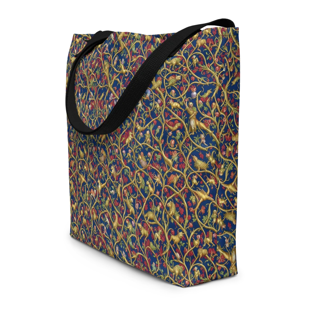 Nocturne Bestiary on Large Tote Bag W/ Pocket — Front
