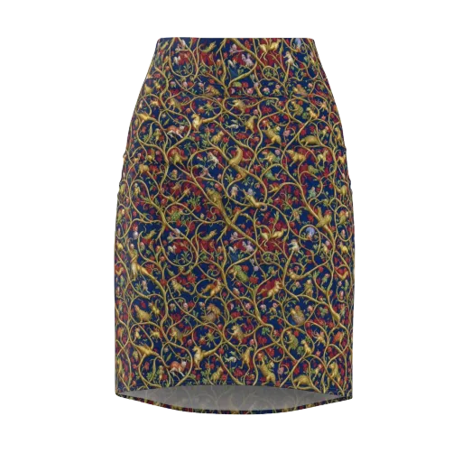 Nocturne Bestiary on a Pencil Skirt