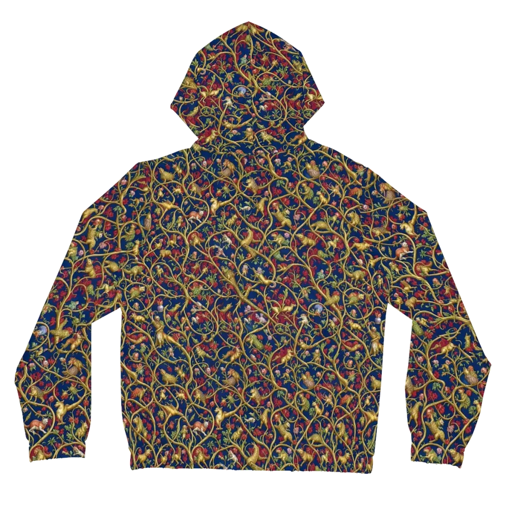Nocturne Bestiary on Women's Full-Zip Hoodie — Back