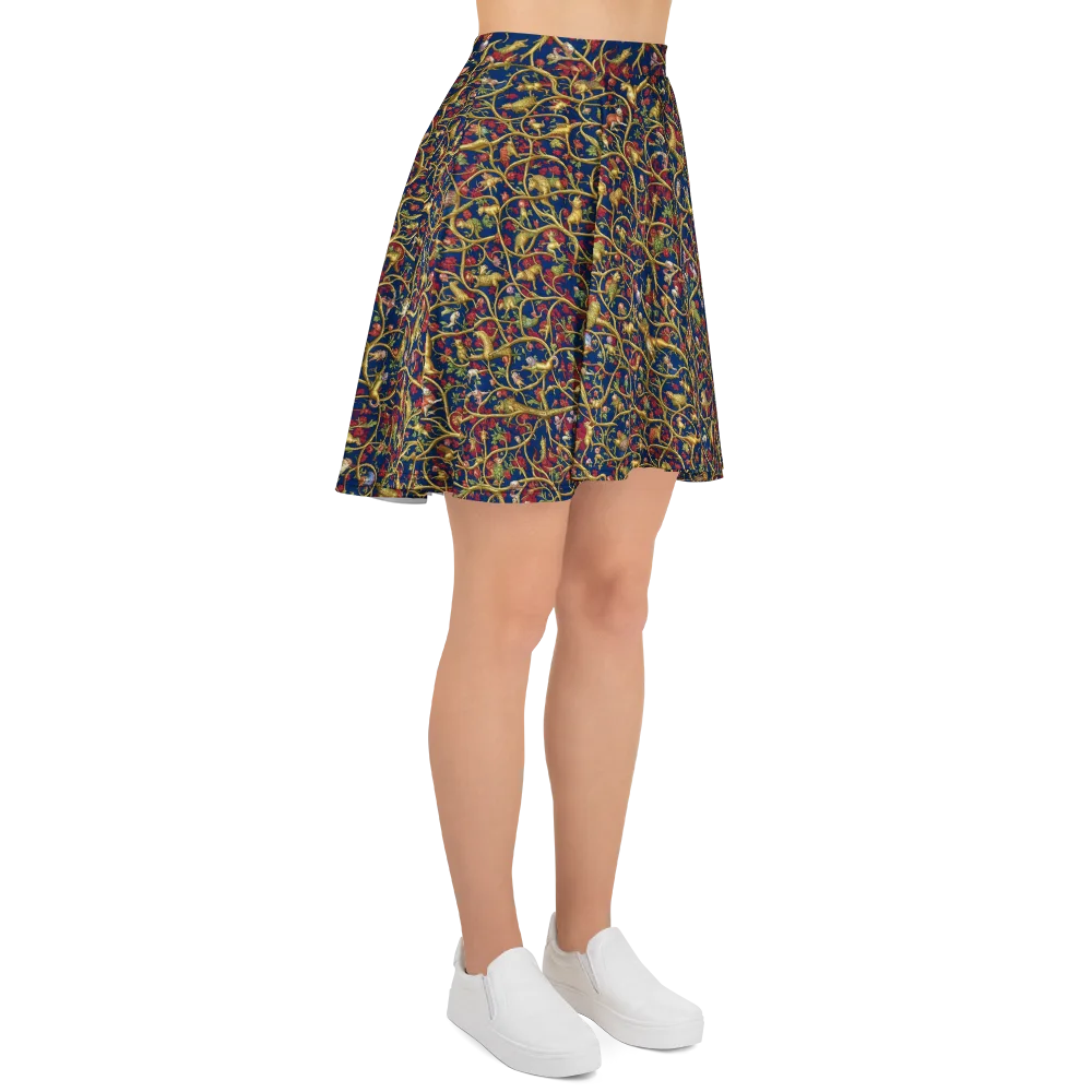 Nocturne Bestiary on Skater Skirt — Right