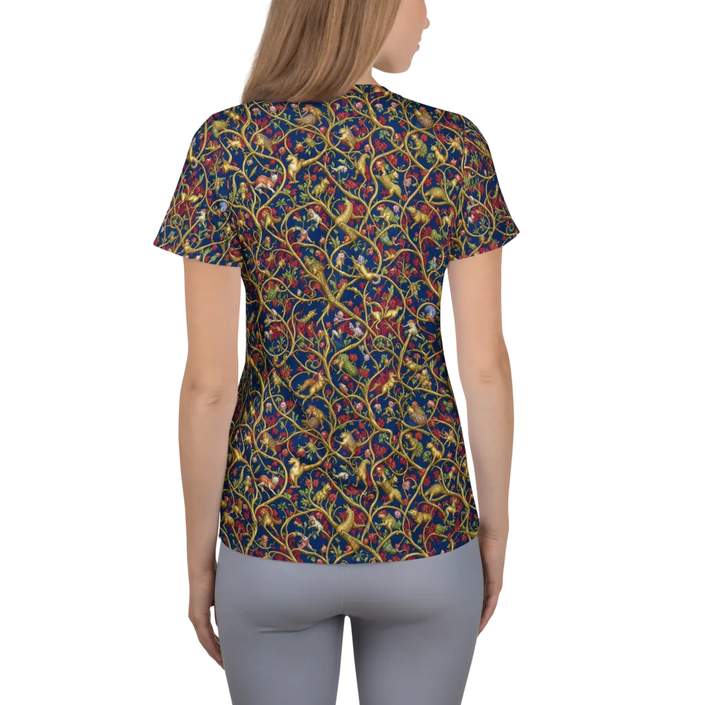 Nocturne Bestiary on Women's Athletic T-Shirt — Back