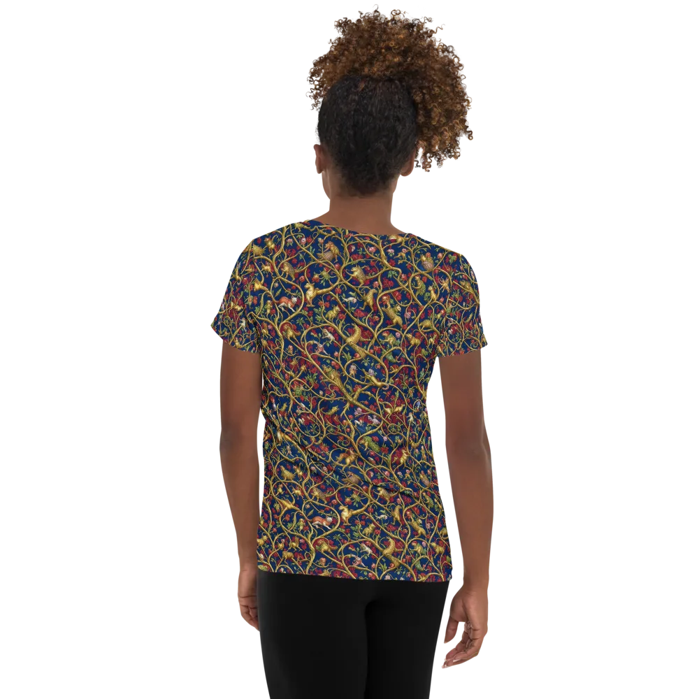 Nocturne Bestiary on Women's Athletic T-Shirt — Back
