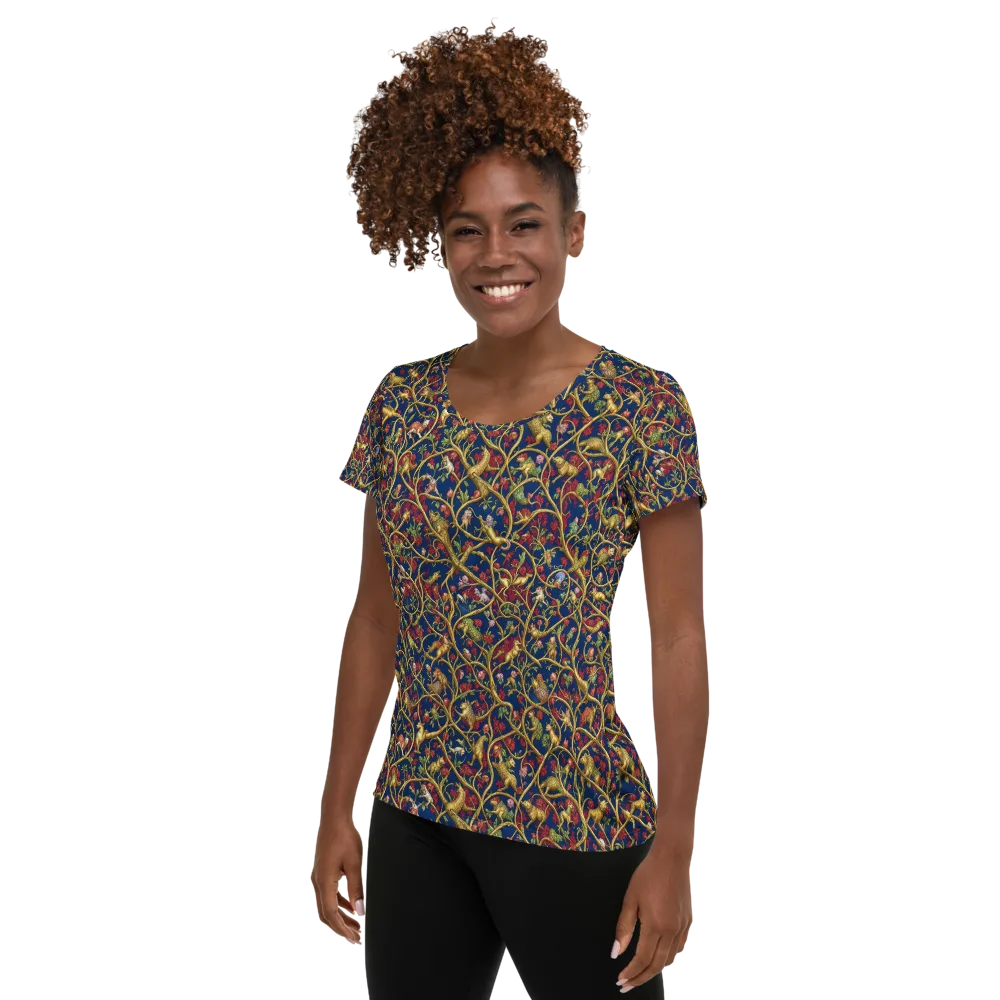 Nocturne Bestiary on Women's Athletic T-Shirt — Left