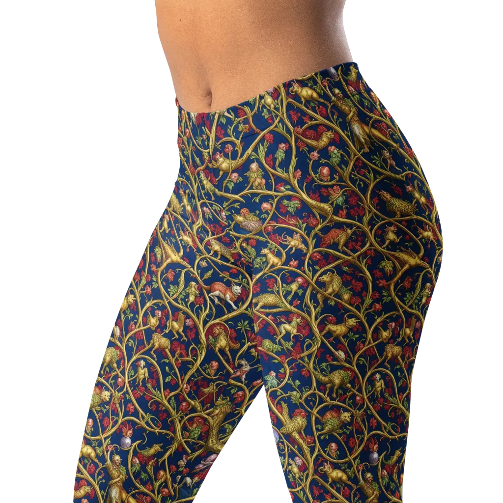 Nocturne Bestiary on Leggings — Left Front
