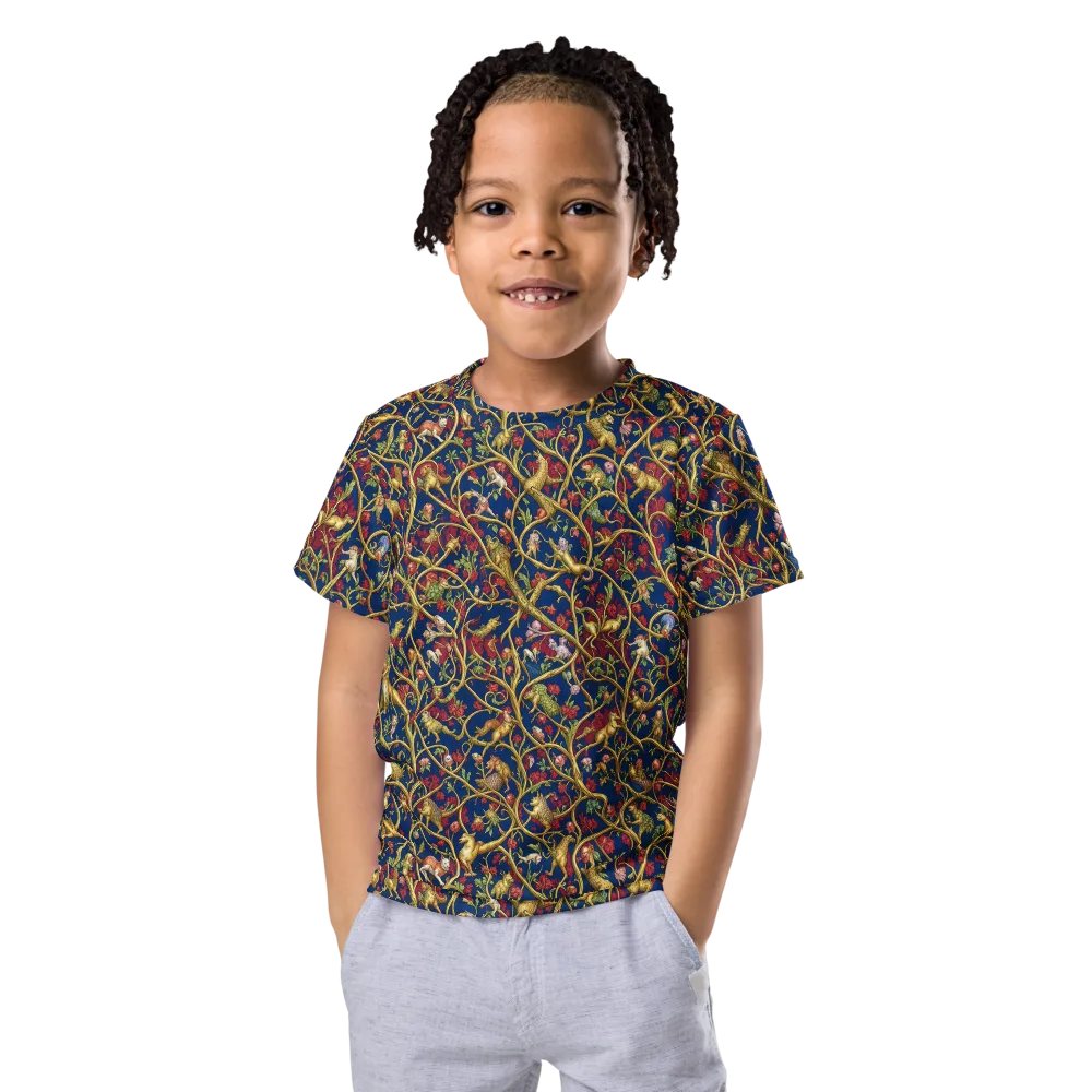 Nocturne Bestiary on Kids Crew Neck T-Shirt — Front