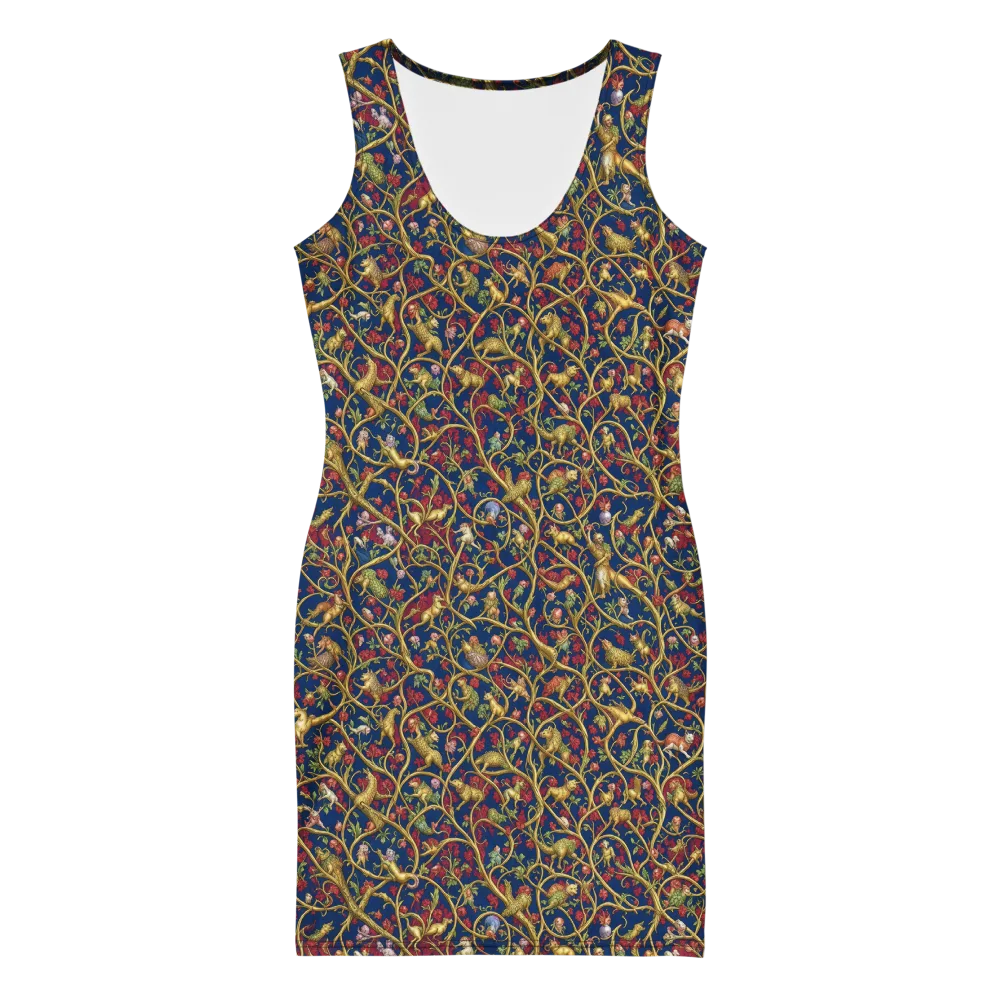Nocturne Bestiary on Bodycon Dress — Front