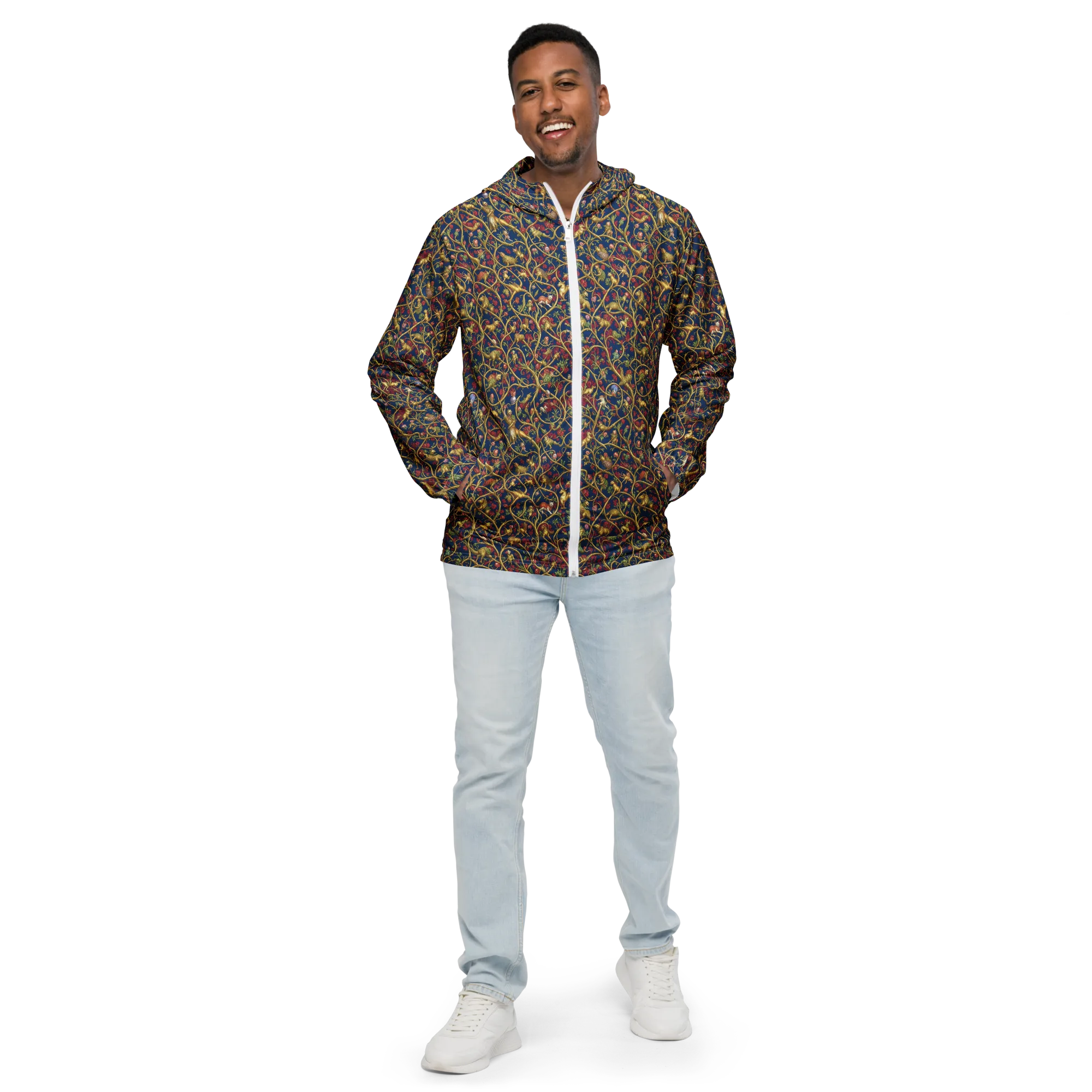 Nocturne Bestiary on Men's Windbreaker — Front