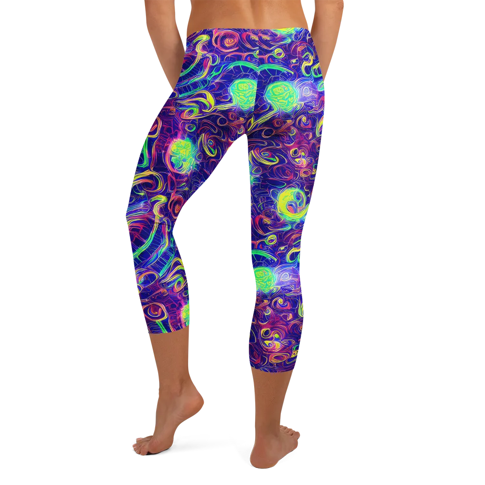 Limefire Ribbons on Capri Leggings — Back