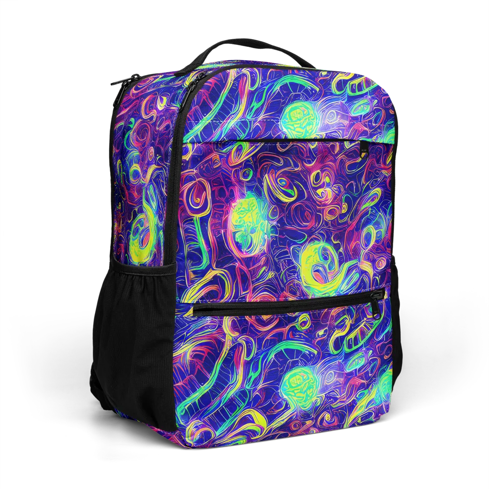 Limefire Ribbons on Utility Backpack — Right Front